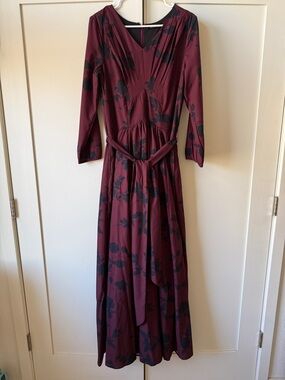 eshakti L Long Sleeve Maxi Dress